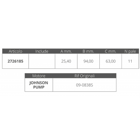 GIRANTE JONHNSON RIF.OR.09-838S
