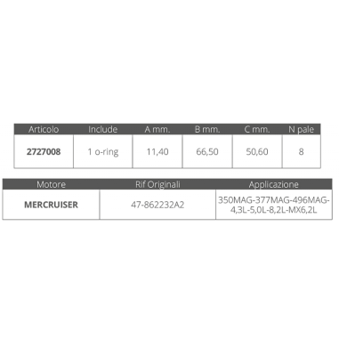 GIRANTE MERCRUISER 8.1S - 496MAG