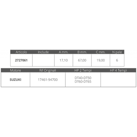 GIRANTE SUZUKI 2T DT 40-50-60-65