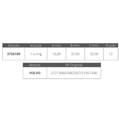 GIRANTE VOLVO 21213660/3862567