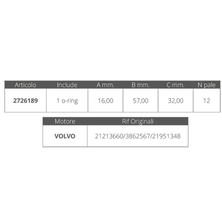 GIRANTE VOLVO 21213660/3862567