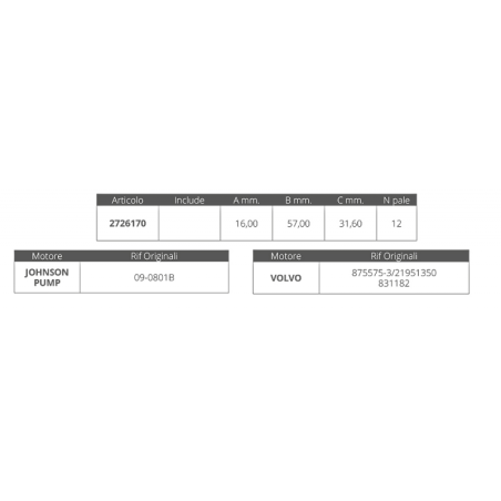 GIRANTE VOLVO RIF.OR.21951350/83118