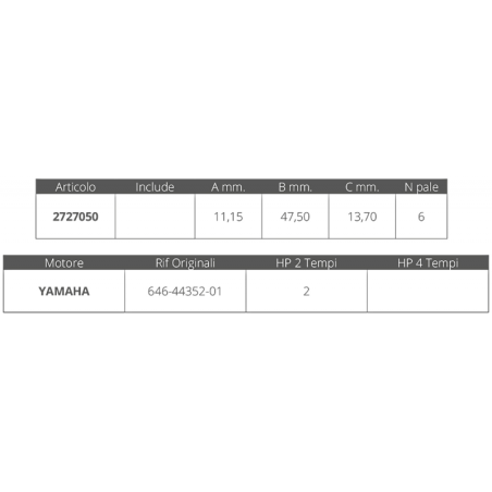 GIRANTE YAMAHA 2T 2 HP