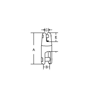 GIUNTO GIREVOLE INOX per CATENA Ø MM.6-8