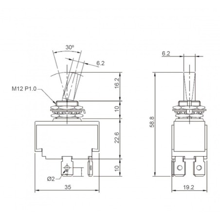 INTERRUTTORE ON-OFF-ON