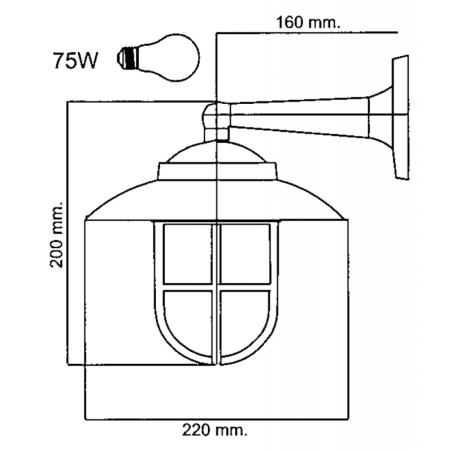 LAMPADA CON GABBIETTA MAX 100W