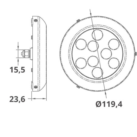 LUCE SUBACQUEA A 9 LED