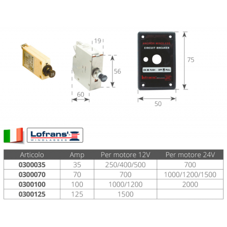 MAGNETOTERMICO 100 AMP