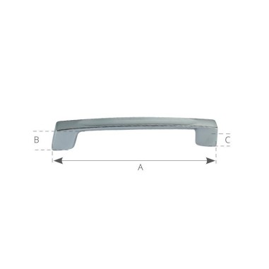 MANIGLIA OTTONE CROMATO MM.225