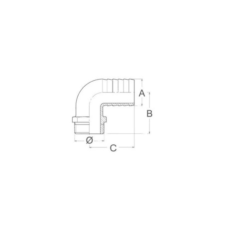 PORTAGOMMA CURVO DA 1'1/2X38