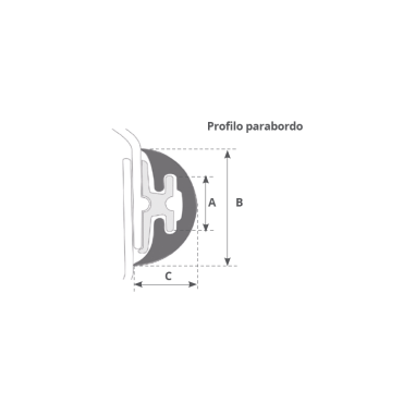 PROFILO RADIAL MM 52 BIANCO