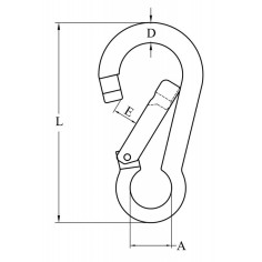 MOSCHETTONE INOX 316 Ø MM.8X80 2