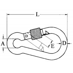 MOSCHETTONE INOX A VITE Ø MM.12X140 2