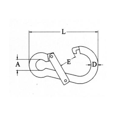 MOSCHETTONE INOX APERTURA TRASVERSALE Ø MM.10