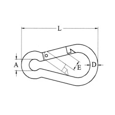 MOSCHETTONE INOX IN BLISTER Ø MM.4X40 2