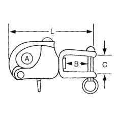 MOSCHETTONE SPINNAKER CON GRILLO MM.83 2