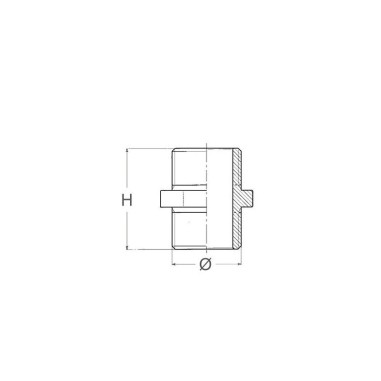 NIPLESS M-M IN OTTONE 3/8
