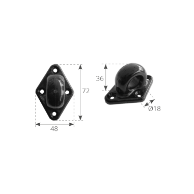 PIASTRA ANELLO IN PLASTICA