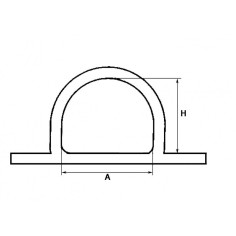 PIASTRA INOX MM.45x15 2