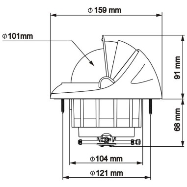 BUSSOLA BIANCA CON ROSA CONICA BIANCA