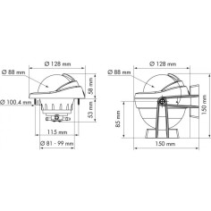 BUSSOLA BIANCA CON ROSA CONICA BIANCA 2