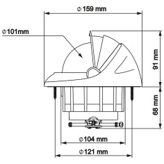 BUSSOLA BIANCA CON ROSA CONICA NERA 2