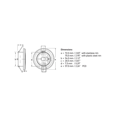 PLASTICA - LUCE BIANCA 12V