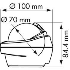 BUSSOLA BIANCA PER PIANO ORIZZONTALE 2