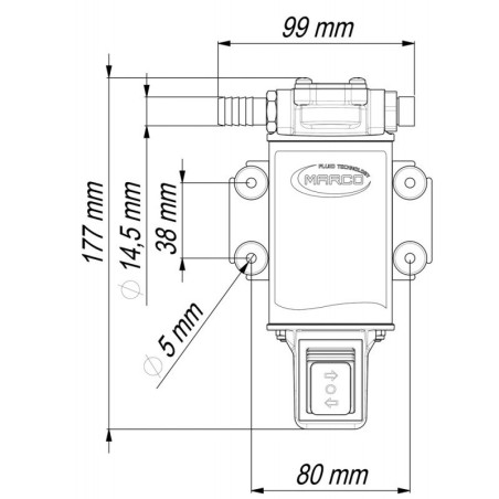 POMPA UP3 OIL-R 12 V.