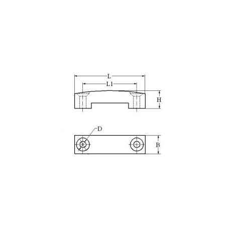 PONTICELLO IN PLASTICA NERA MM.50