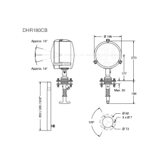 PROIETTORE DHR 180CB A LED Ø MM.180 2