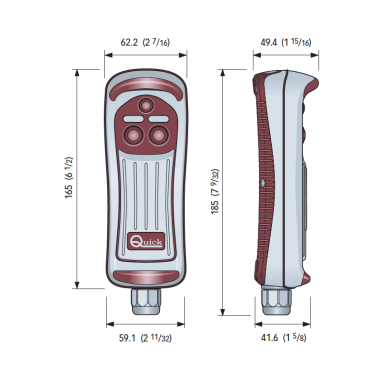 PULSANTIERA A 4 CANALI CON TORCIA LED