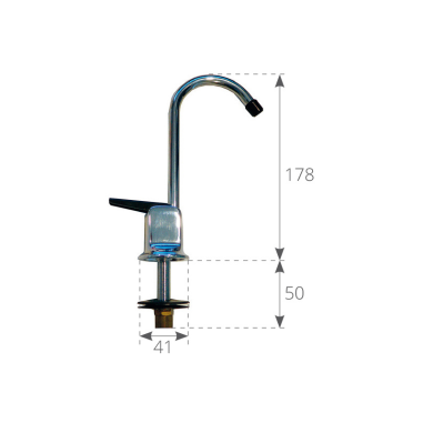 RUBINETTO IN OTTONE CROMATO