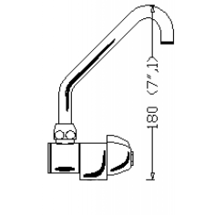 RUBINETTO MISCELATORE IN OTTONE CROMATO 2