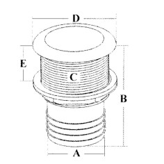 SCARICO A MARE CON PORTAGOMMA Ø MM.25 2