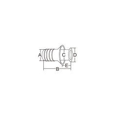 SCARICO IN GOMMA/ACCIAIO Ø MM.13 2