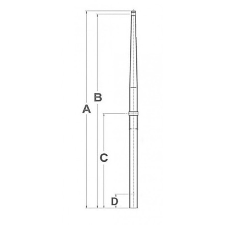 CANDELIERE INOX Ø MM.25X510