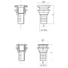 SFIATO INCASSO DRITTO PG. Ø MM.19 2