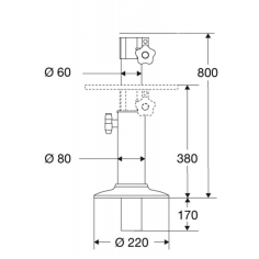 SUPPORTO TELESCOPICO MM.380/800 2