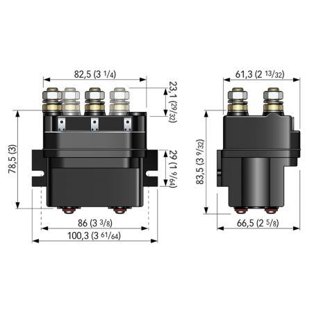 TELERUTTORE 4 TERMINALI 12V