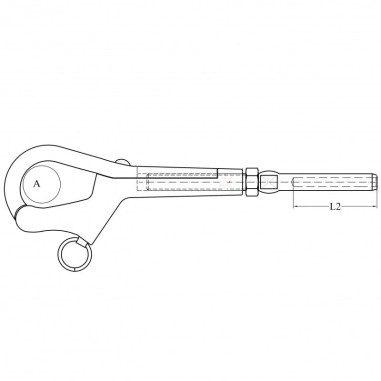 TENDITORE A PELLICANO PER CAVO Ø MM.5 M8