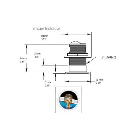 TILT 0° PER CARENE DA 0° - 7° - CONNETTORE XSONIC 9 PIN