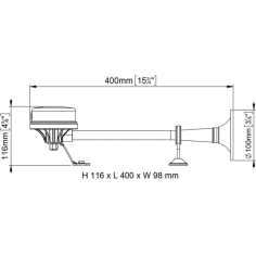 TROMBA A CORNETTO 12V. 5A 2