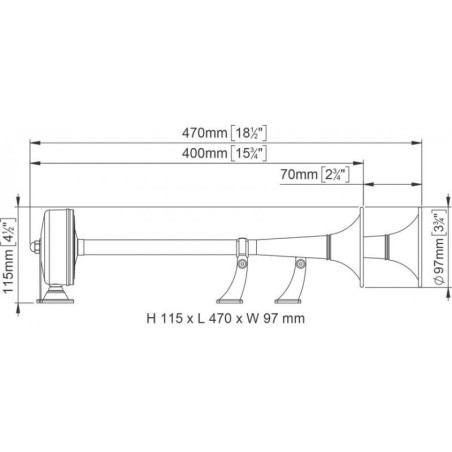 TROMBA DOPPIO CORNETTO 24V