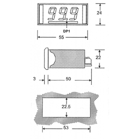 VOLTMETRO 0/100V TESIONE CONTINUA