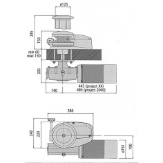 X4 2300W 24V - C/CAMPANA - BARBOTIN MM 12 2