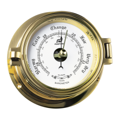 Barometro analogico, 29.4010.b, per previsioni meteo, ottone lucido, misure  pressione atmosferica, oro