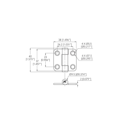 CERNIERA CON FRIZIONE MM.37X38 2