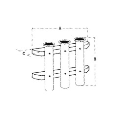 PORTACANNA A PARETE 2 POSTI 2