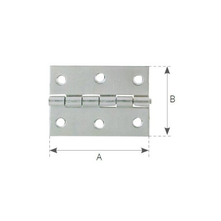 CERNIERA INOX A LIBRETTO MM.60x40